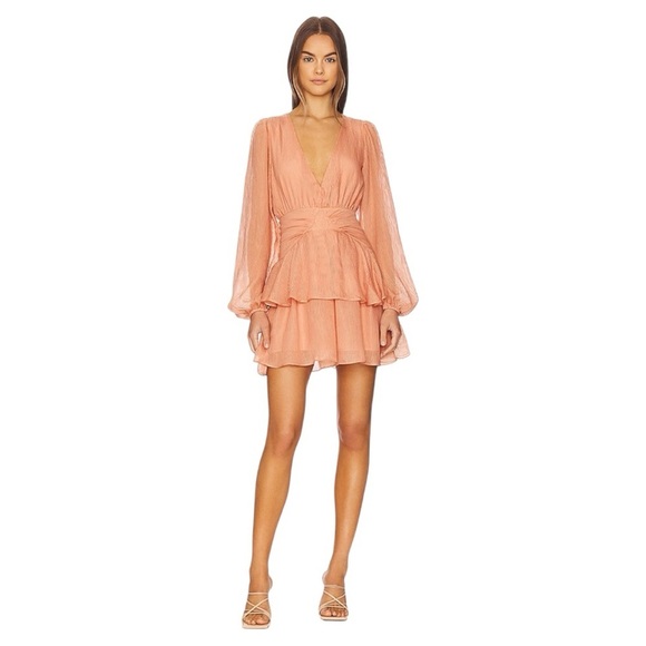 NWT MINKPINK Tahlia Mini Dress in Terracotta - Picture 1 of 6